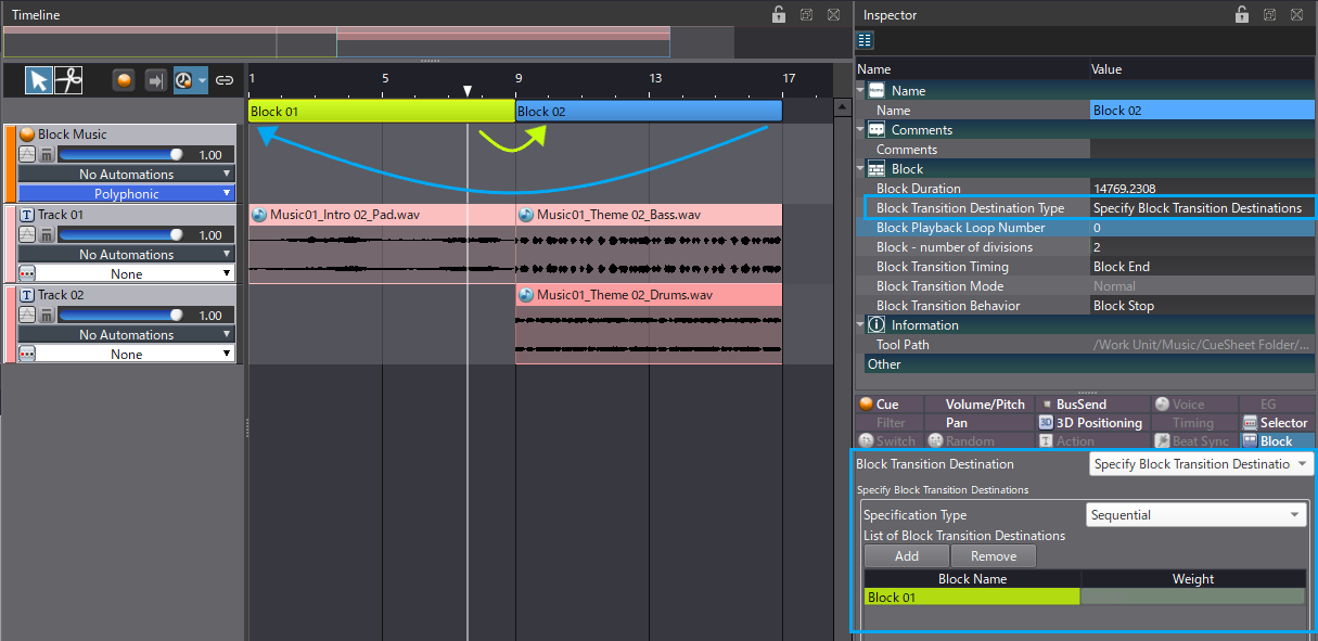 03 Specify Block Transition